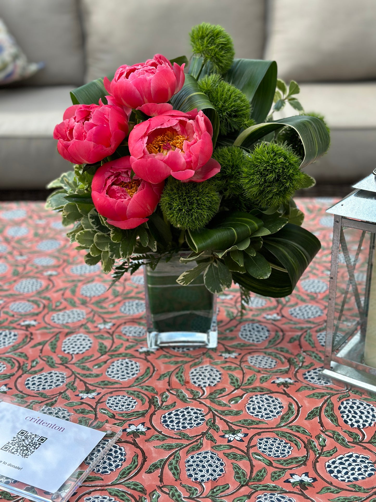 Coral Charm Peony Arrangement