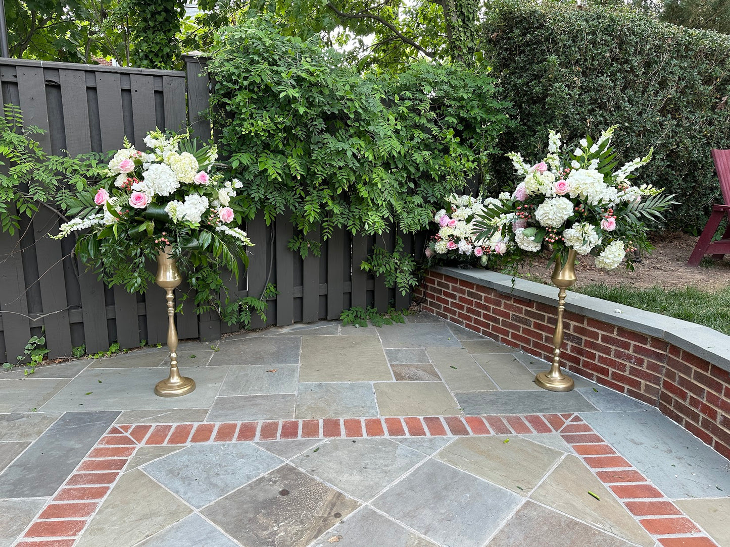 Standing Ceremony Aisle Floral Arrangements