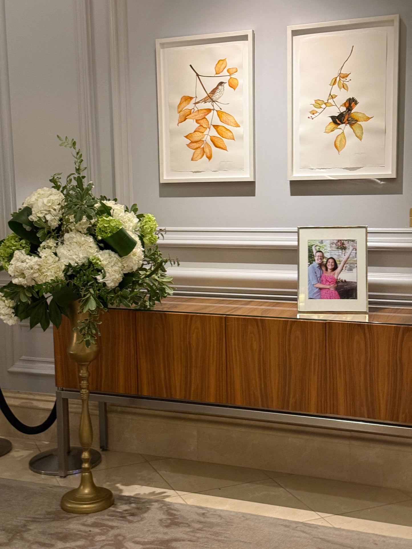 Entrance and Card Table Arrangement