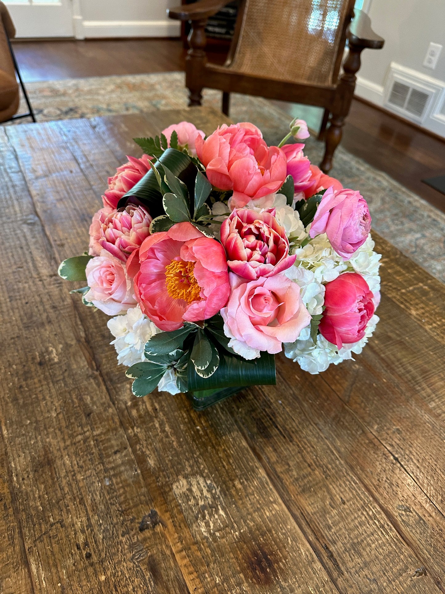 Coral Charm Peony Arrangement